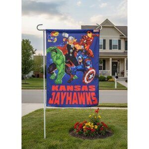 Marvel Avengers Kansas Jayhawks College Basketball 40 x 28 inches Flag & Banner